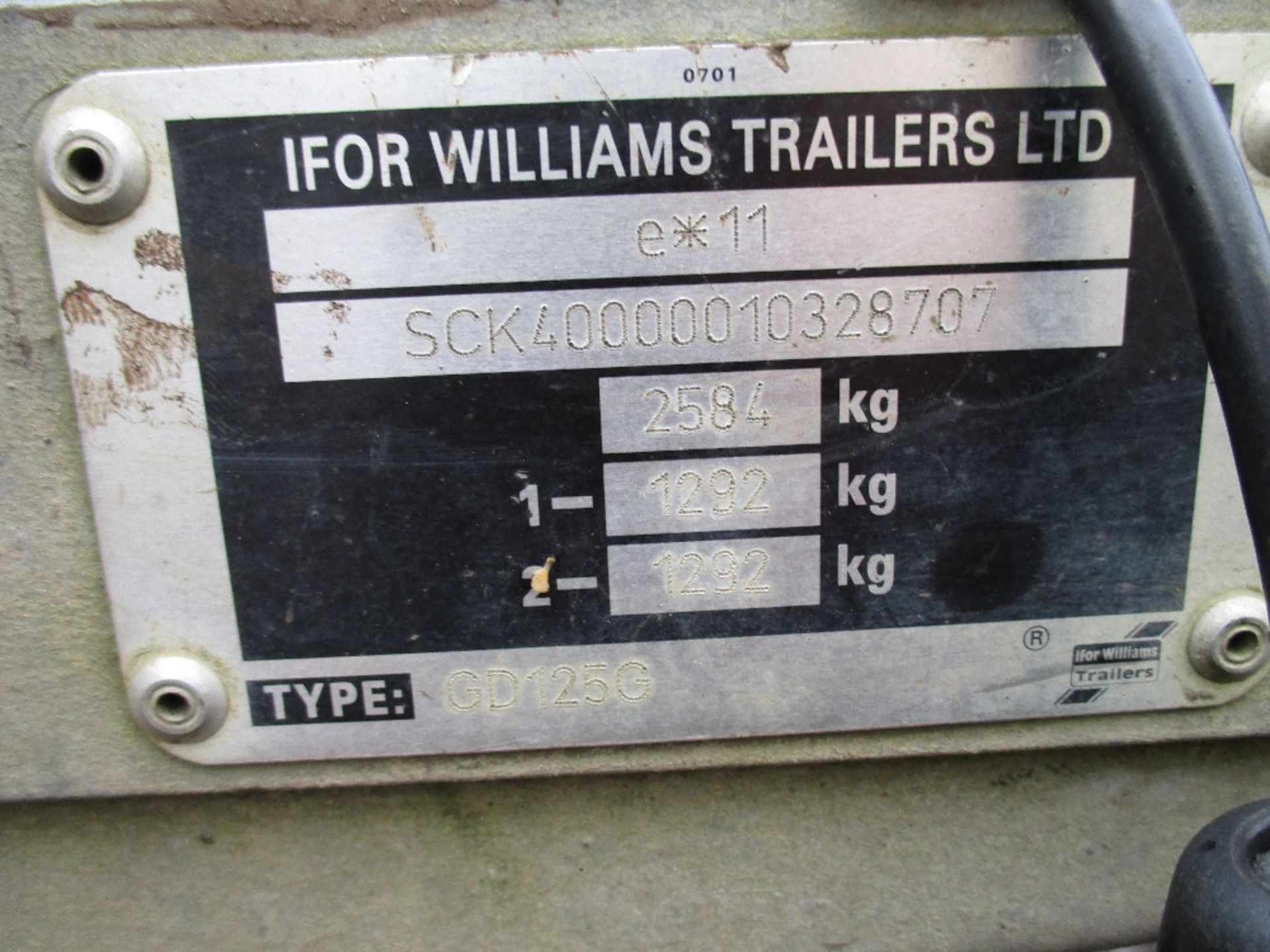 Ifor Williams GD125 plant trailer WITH DROP RAMP 12FT X 5FT SIZE - Image 6 of 6