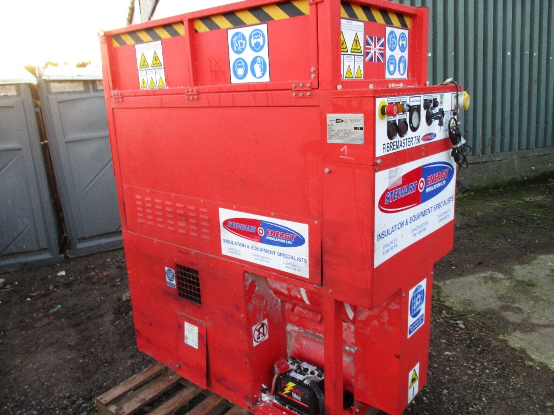 Stewart Energy Lister engined blown insulation machine sourced from company liquidation.