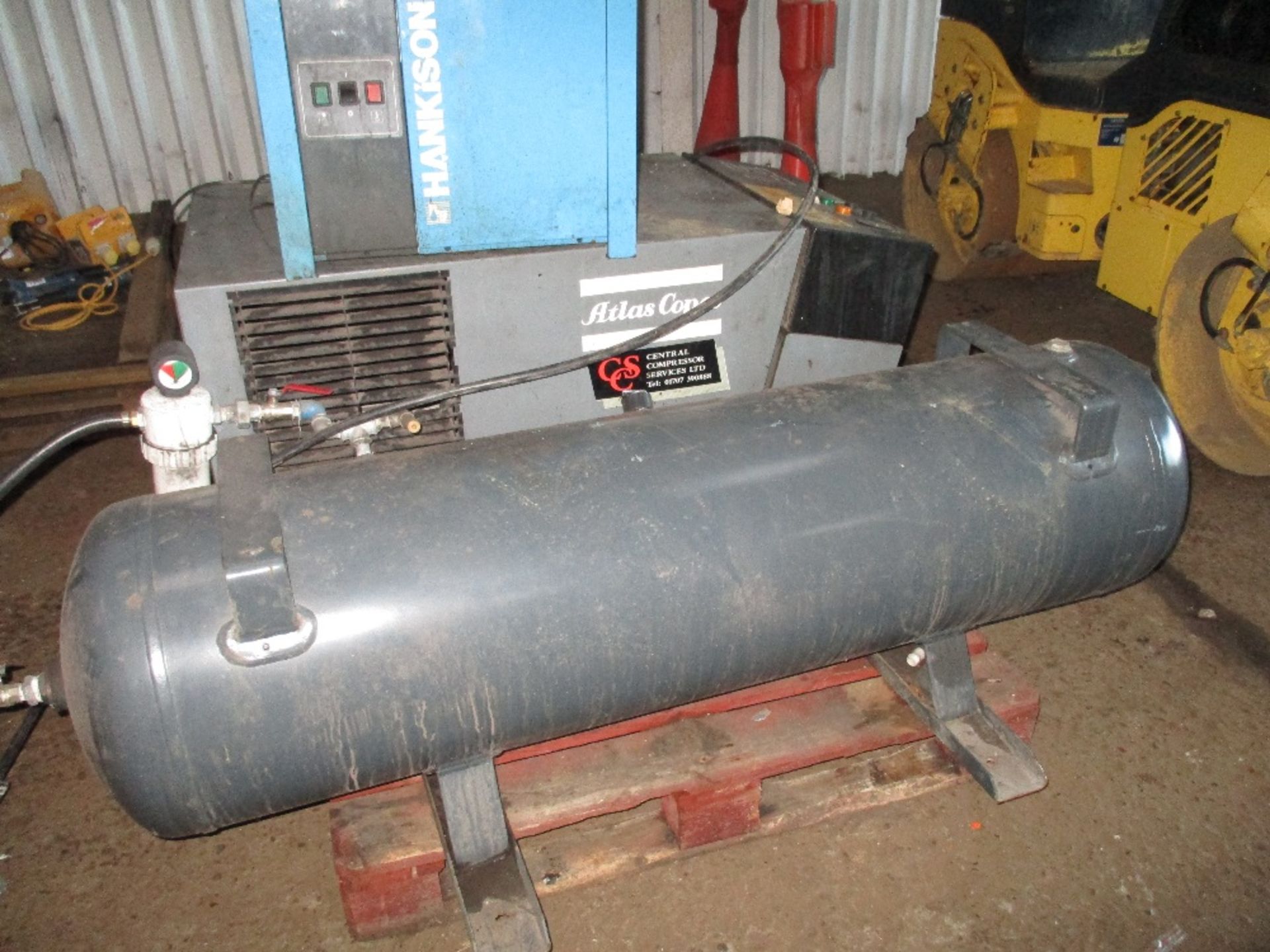 Atlas Copco packaged air compressor with receiver sourced from garage company liquidation - Image 3 of 5