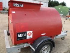 Western ABBI towed 950 litre fuel bowser