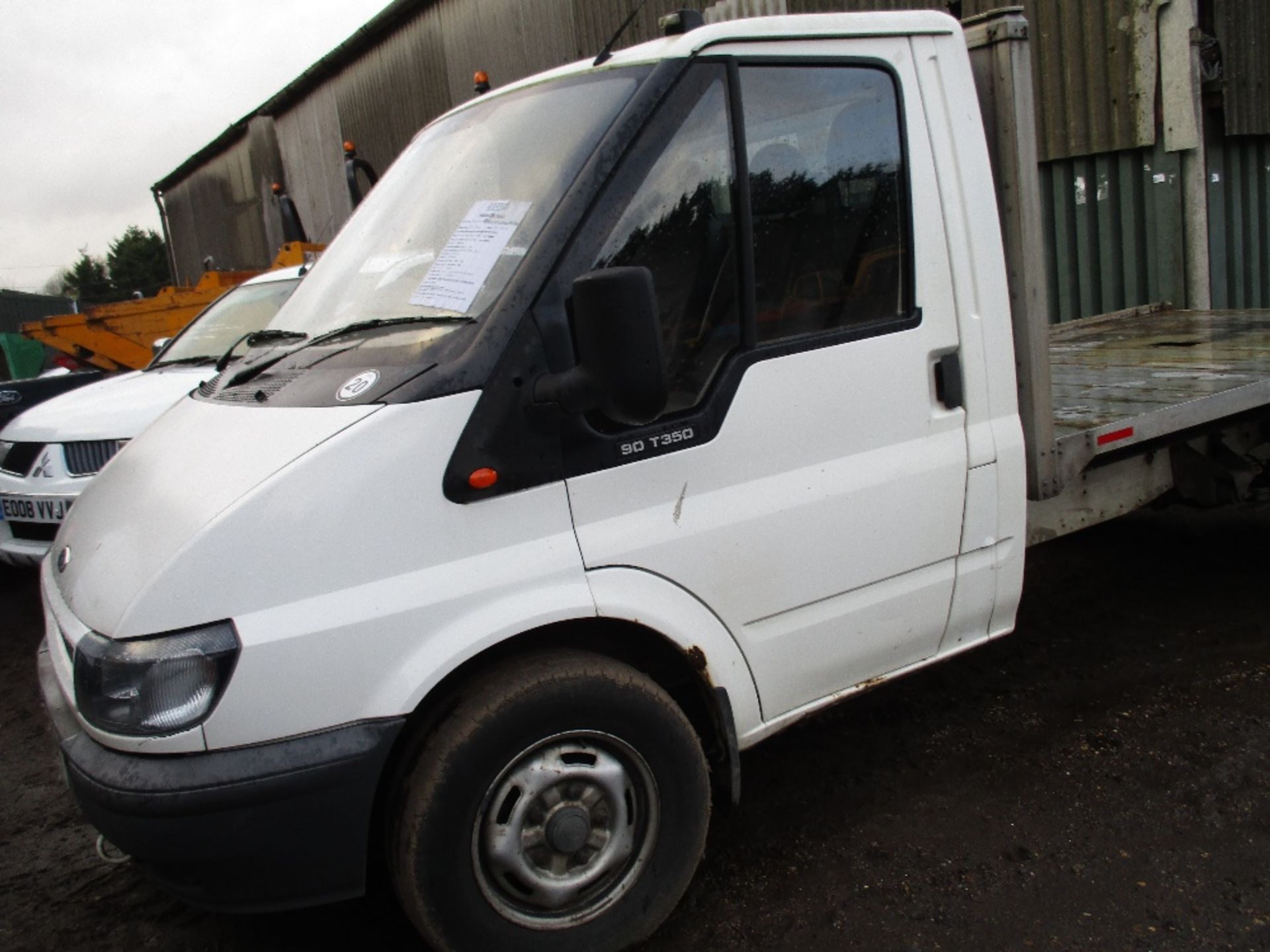 Ford Transit single wheel flat bed pick up truck reg. YP06 FRF - Image 4 of 5