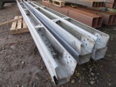 14no. Long length square profiled galvanised crash barriers