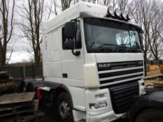 DAF XF105.460 6x2 tractor unit rear lift axle sleeper cab.