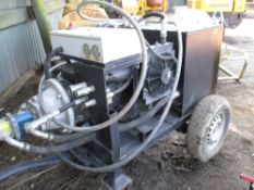 Special build electric driven/hydraulic power pack on fast tow trailer