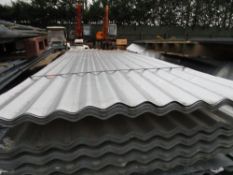 100no 10ft corrugated roof sheets unused supplied in 4 packs of 25no. Galvanised finish