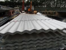 100no 10ft corrugated roof sheets unused supplied in 4 packs of 25no. Galvanised finish