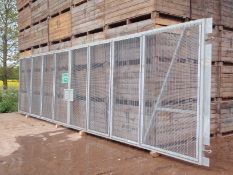 Large pair of security gates 9.7metres wide (30ft approx) x 2.5metres high