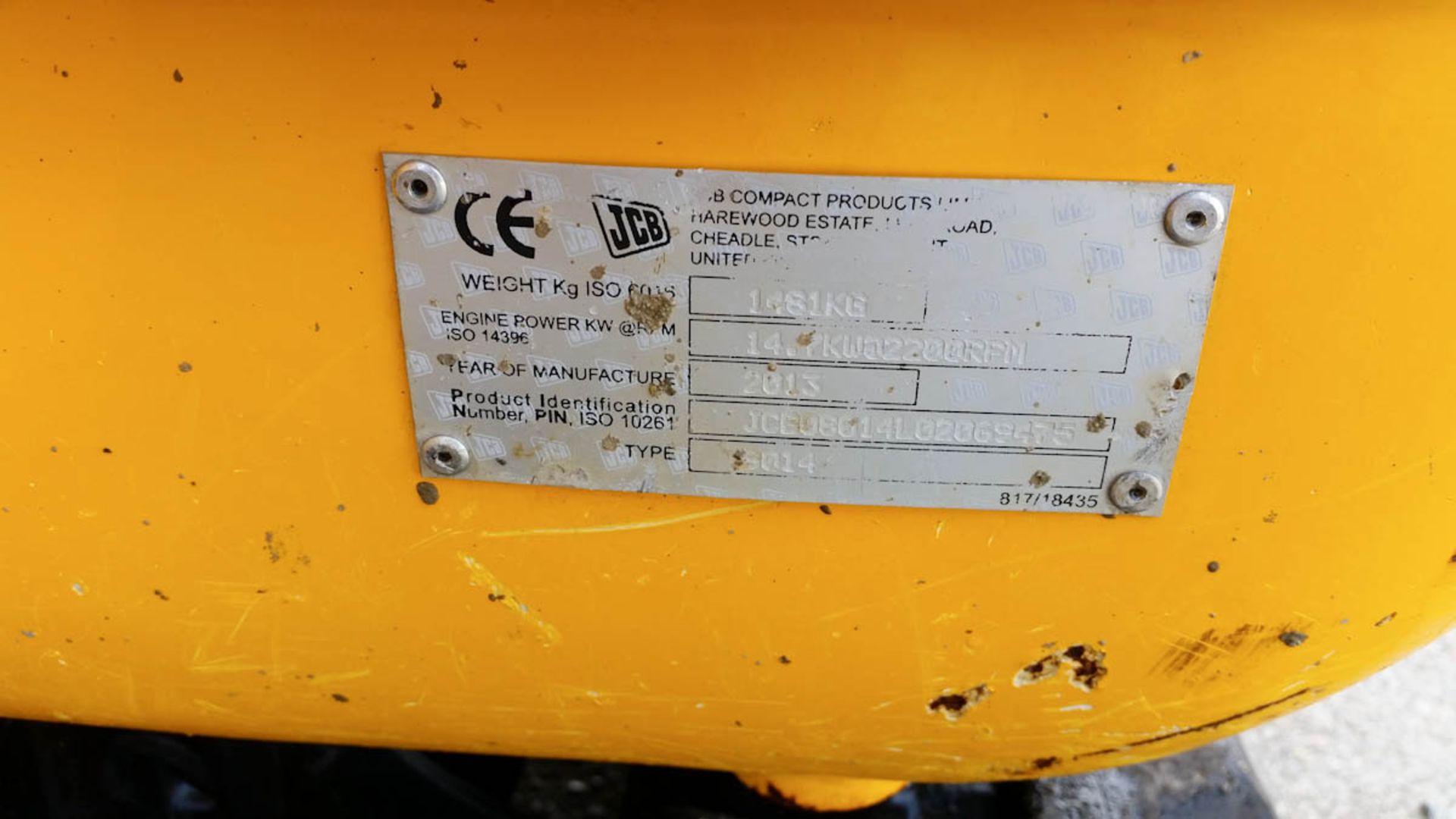 JCB 801-4 mini digger, year 201 - Image 10 of 11