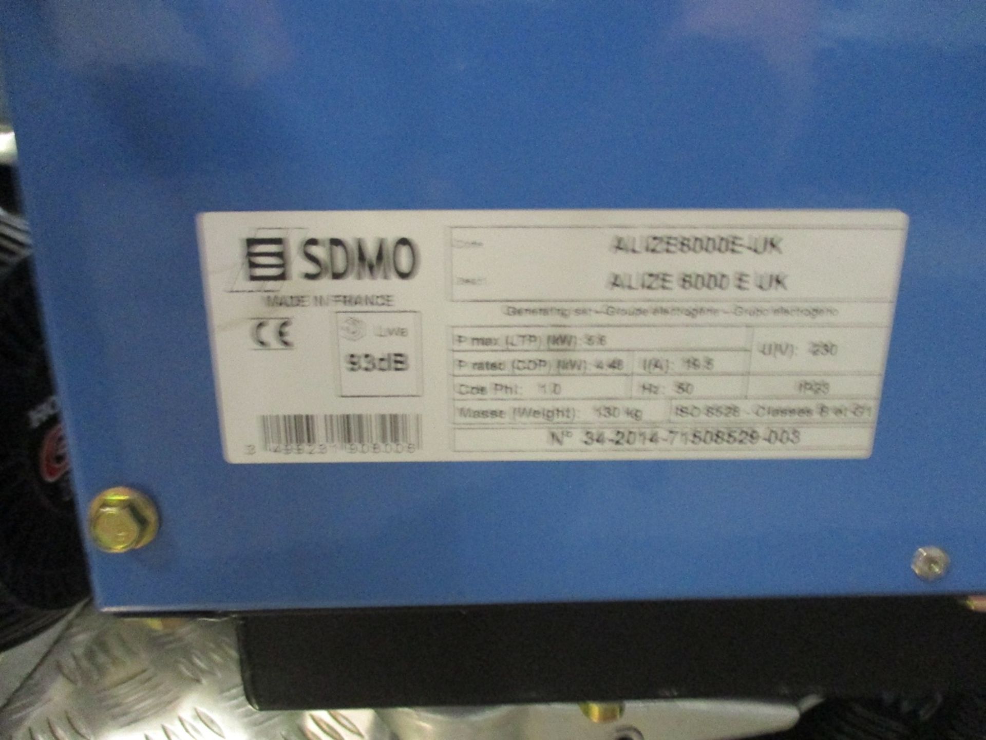 SDMO Alize 6000 silenced generator - Image 3 of 4