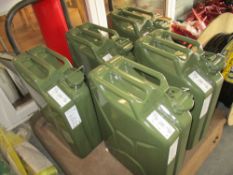 5no gerry type fuel cans