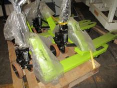 2no PRAMAC 2200kg rated pallet trucks..unused