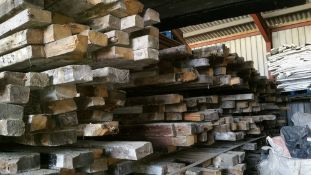 200 year old approx joist timbers taken from a warehouse in clink street, london.