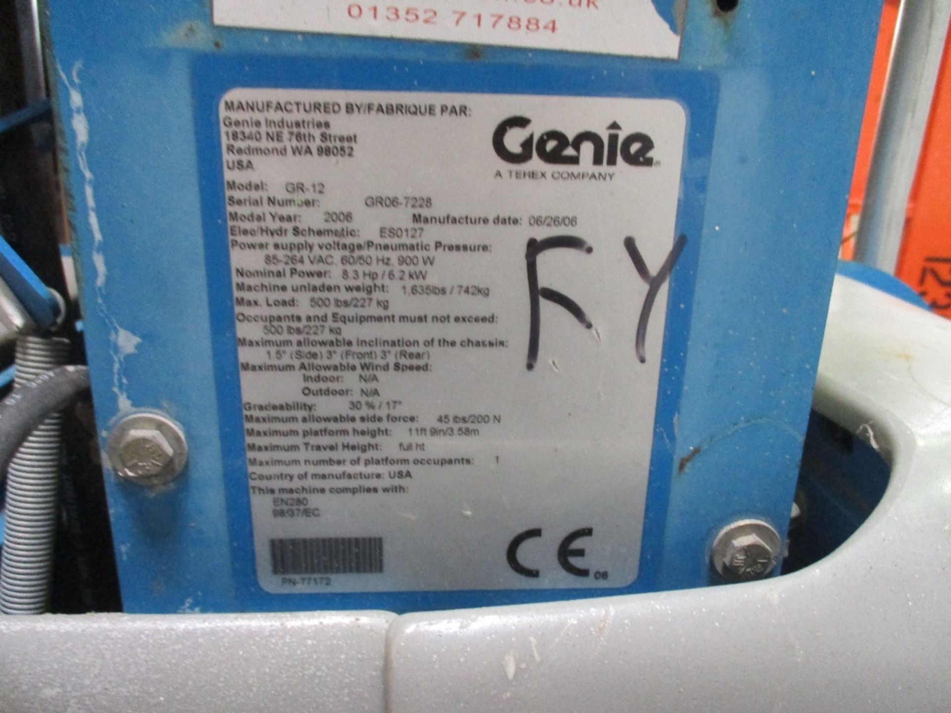 GENIE LIFT PN: GR12-1 - Image 2 of 5