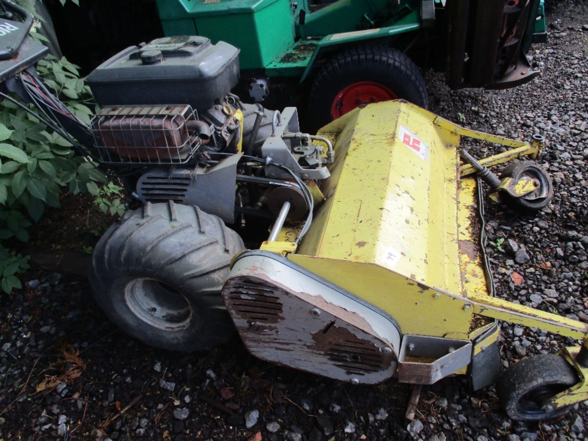 Reform pedestrian flail mower on wide flotation tyres - Image 2 of 3