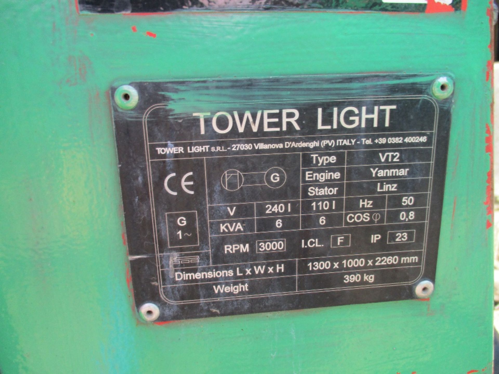 Towerlight VT2 towed lighting tower set - Image 8 of 8