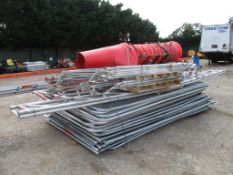 Heras type fence panels, rubbish chutes, beams, ladders & scaffold hand rails