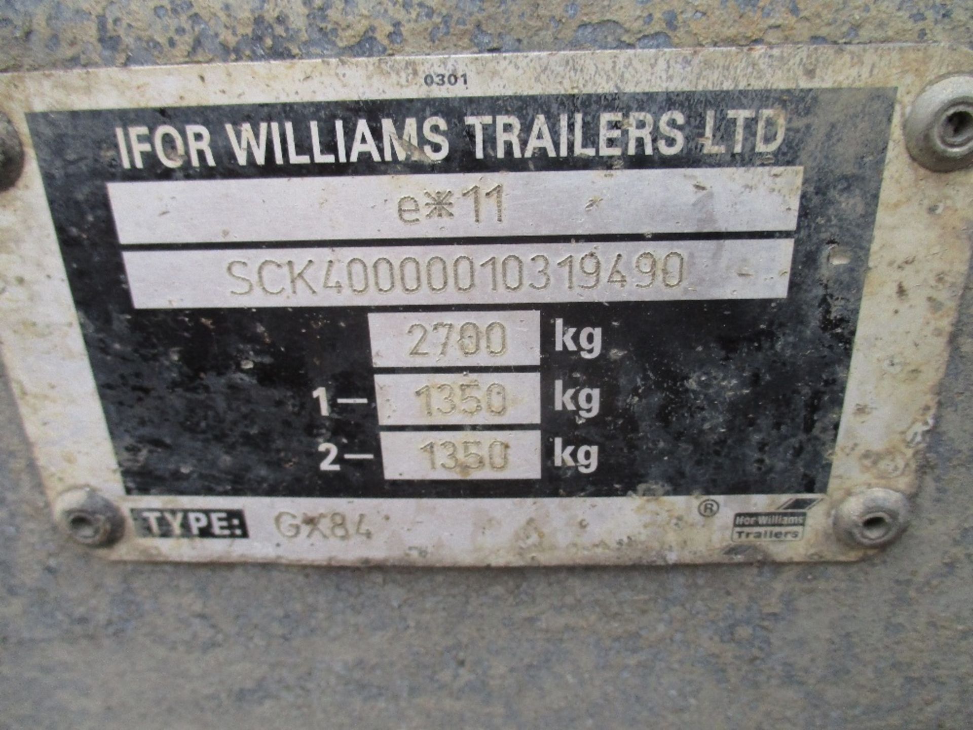 IFOR WILLIAMS GX84 PLANT TRAILER SN:SCK40000010319490 - Image 2 of 5