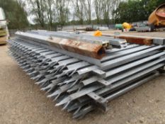 Qty of palisade fence panels c/w posts