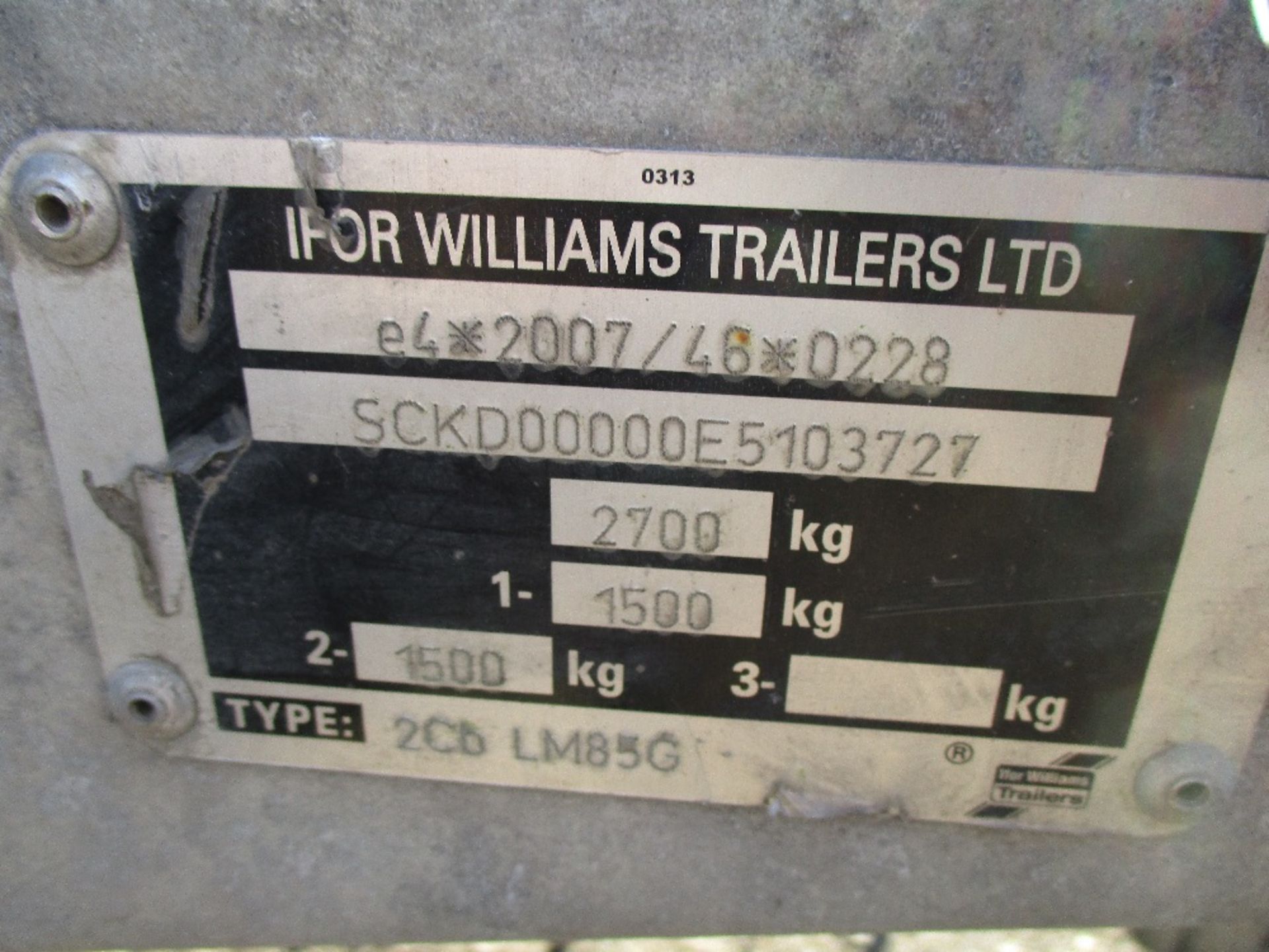 IFOR WILLIAMS LM85 MESH SIDED TRAILER - Image 3 of 5
