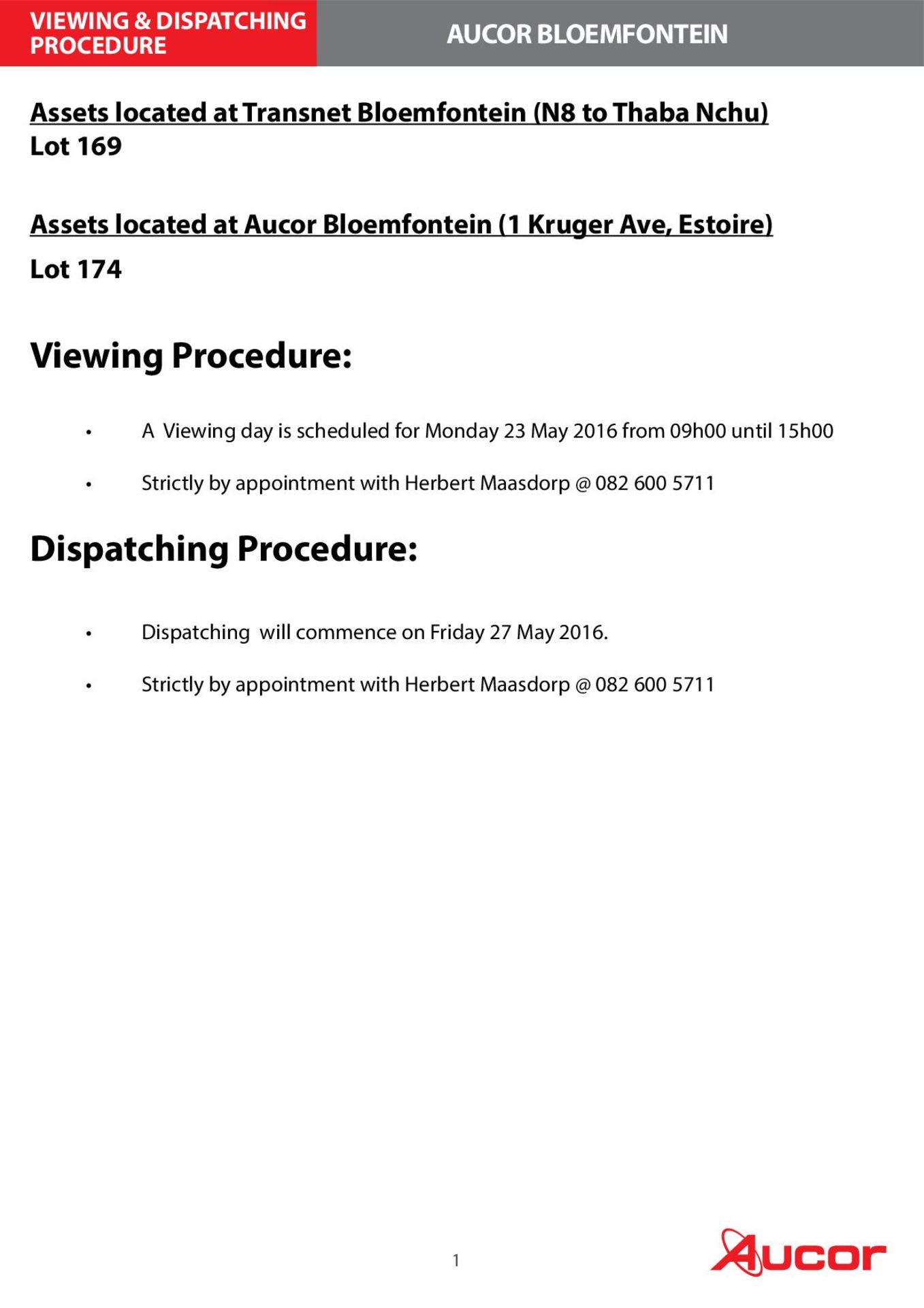 VIEWING & DISPATCHING PROCEDURE - Image 5 of 5