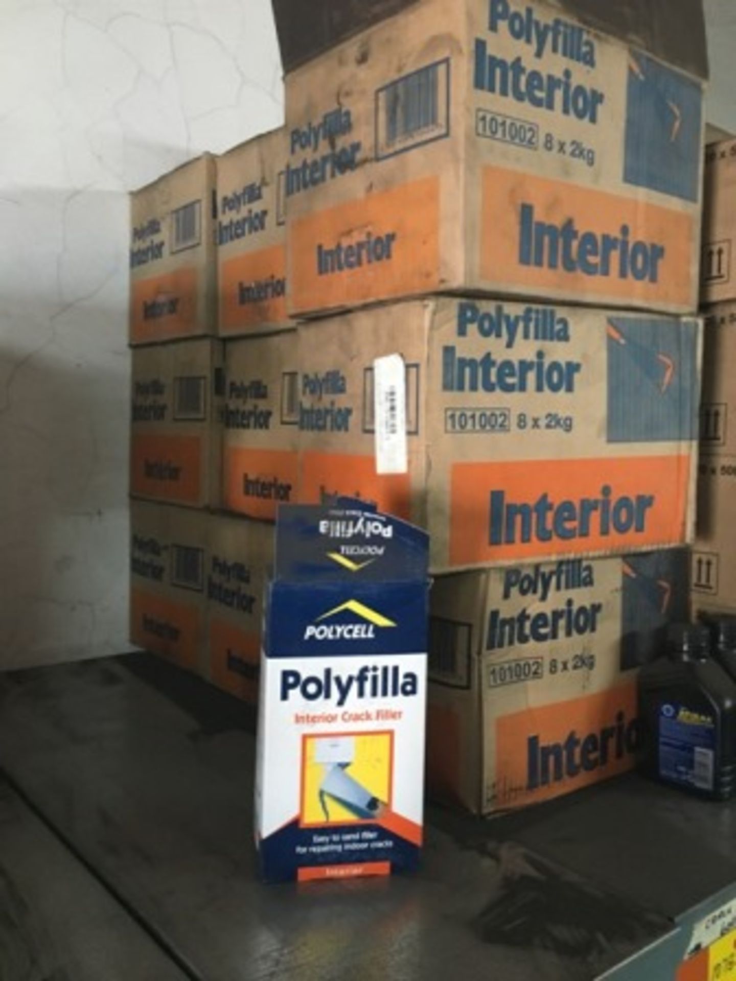 9 X BOXES POLLYFILLA INTERIOR CRACK FILLER - TO BE SOLD AS ONE LOT (MIDDELBURG, MPUMALANGA)