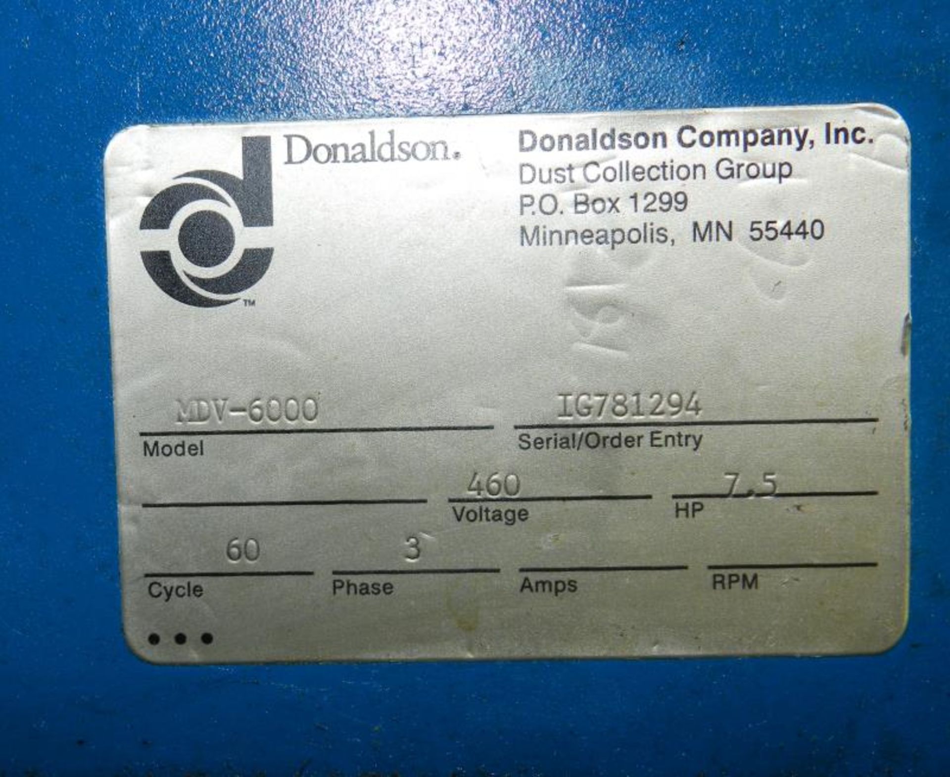 Donaldson Torit Mdv-6000 Dust Collector Hepa - Image 5 of 8