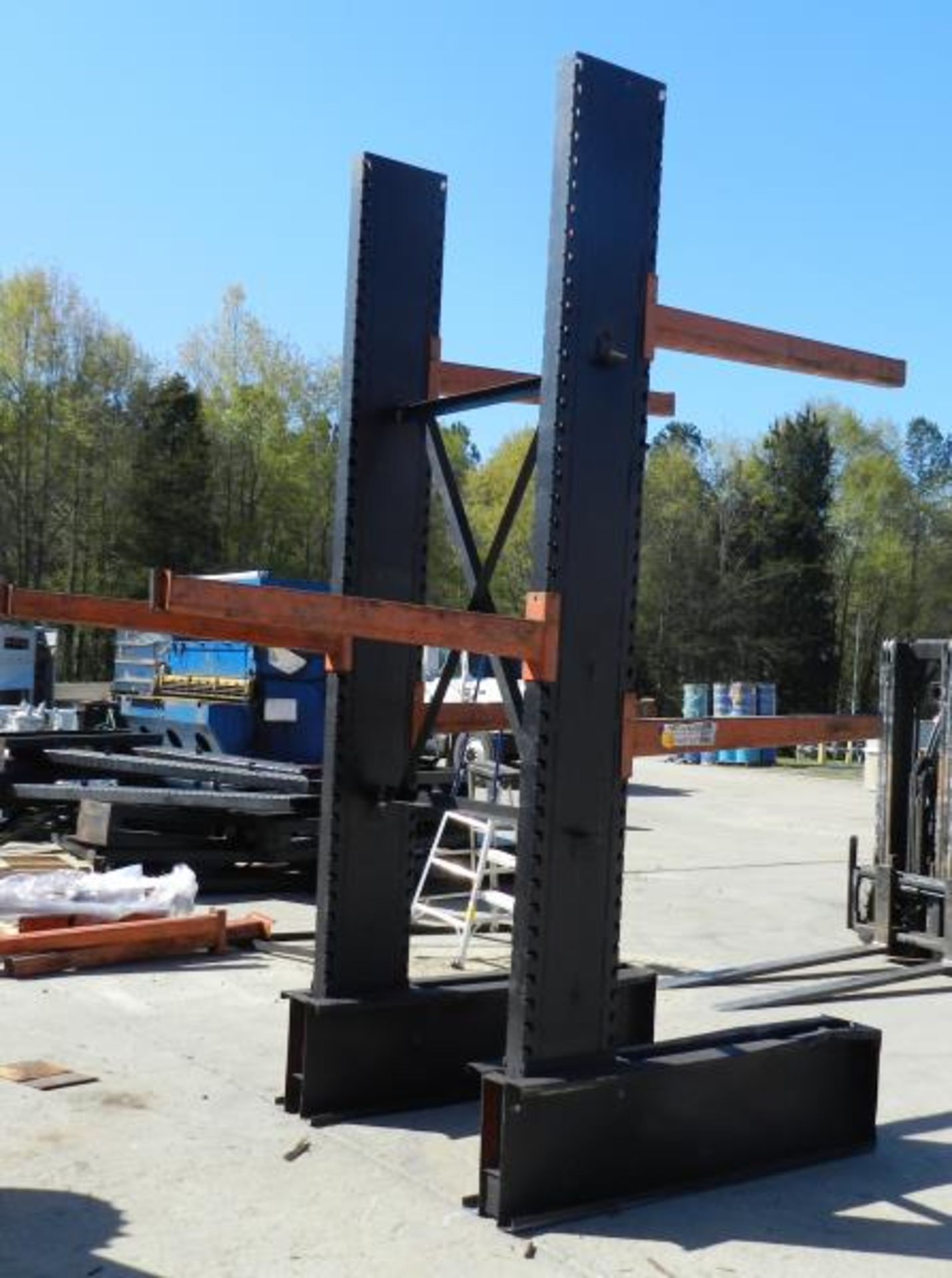 Heavy Duty Cantilever Rack 12' Tall, Arms 48" L (2 Uprights, 1 Cross Piece, And 4 Arms)