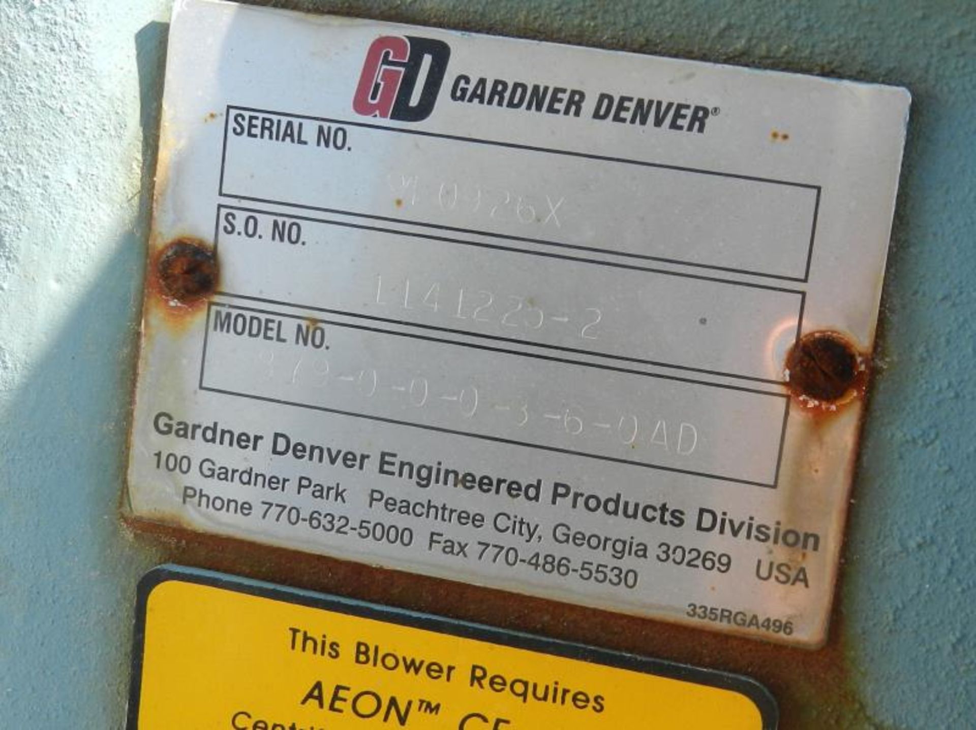 Lamson Gardner Denver 150 Hp Multistage Centrifugal Blower 879-0-0-0-3-6-0-ad - Image 5 of 5