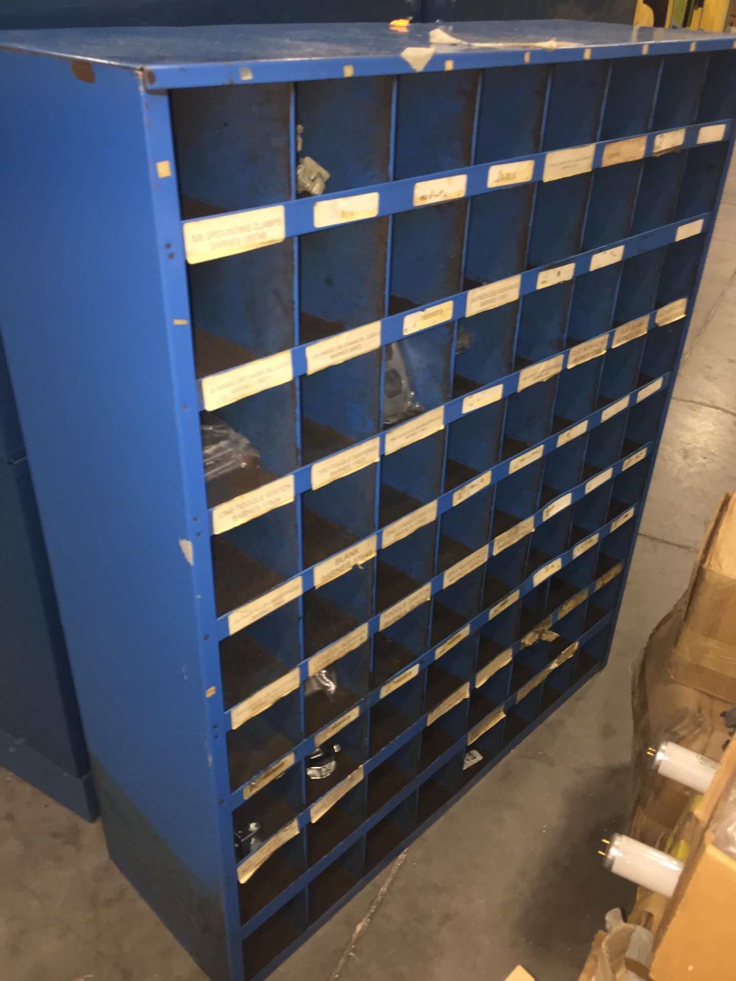 TWO BLUE STORAGE CABINETS W/ CONTENTS - Image 3 of 4