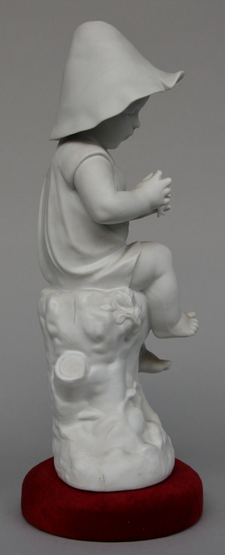 Leconney, a biscuit figure of a young child, H 39,5 cm - Image 4 of 6