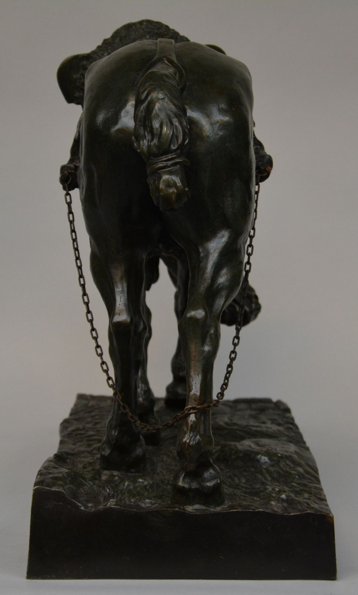 Leduc, 'Cheval de Labour', bronze, H 51 - W 65 - D 27,5 cm - Bild 4 aus 7