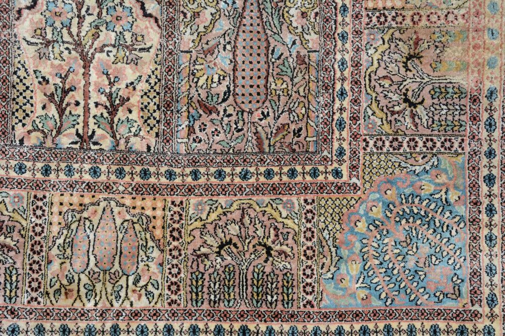 An Oriental rug, silk on cotton, 246 x 333 - Image 2 of 4