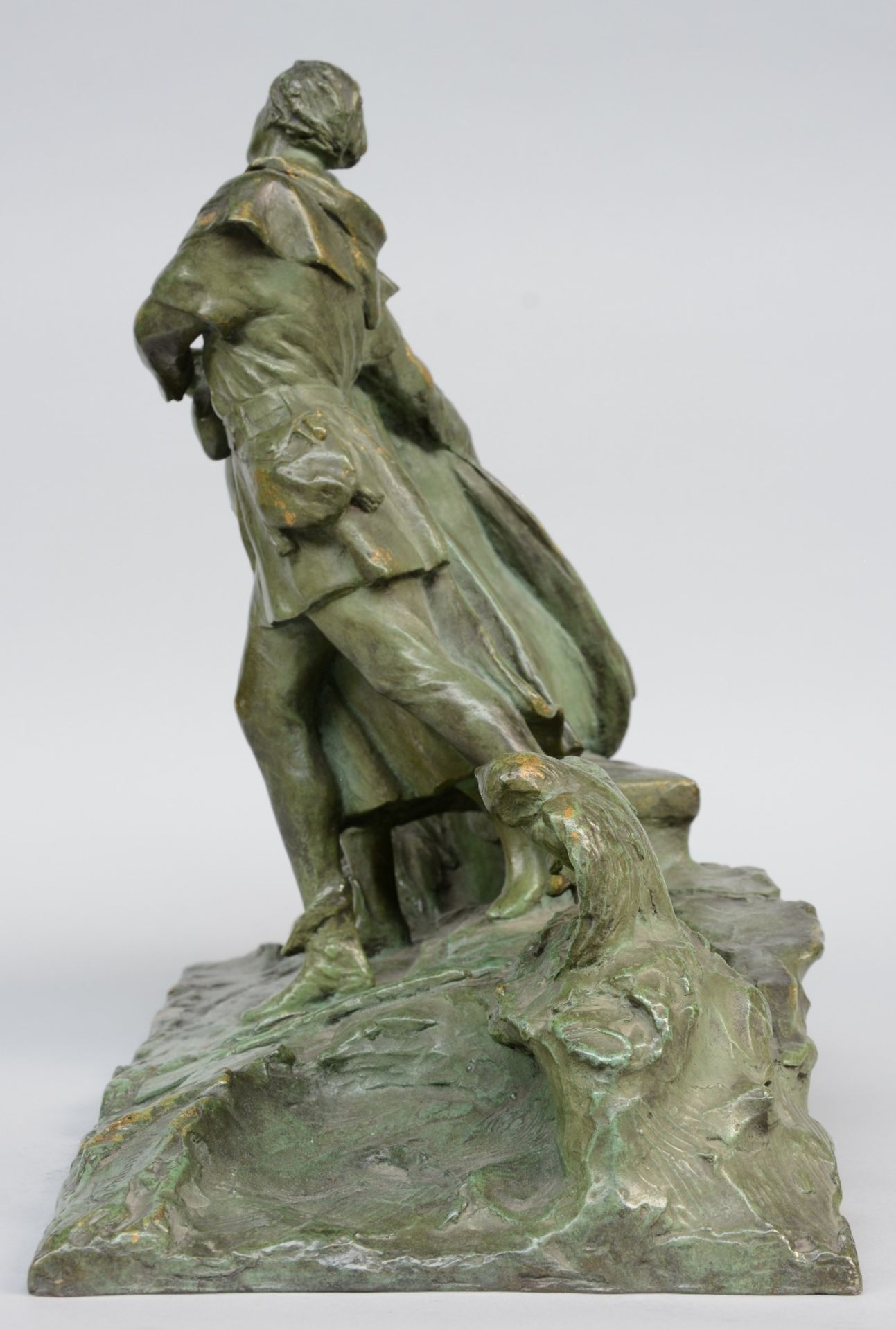 Mauquoy A., 'Thijl Uilenspiegel et Nele...', patinated bronze on marble base, H 48,5 - W 66,5 - D - Bild 3 aus 8