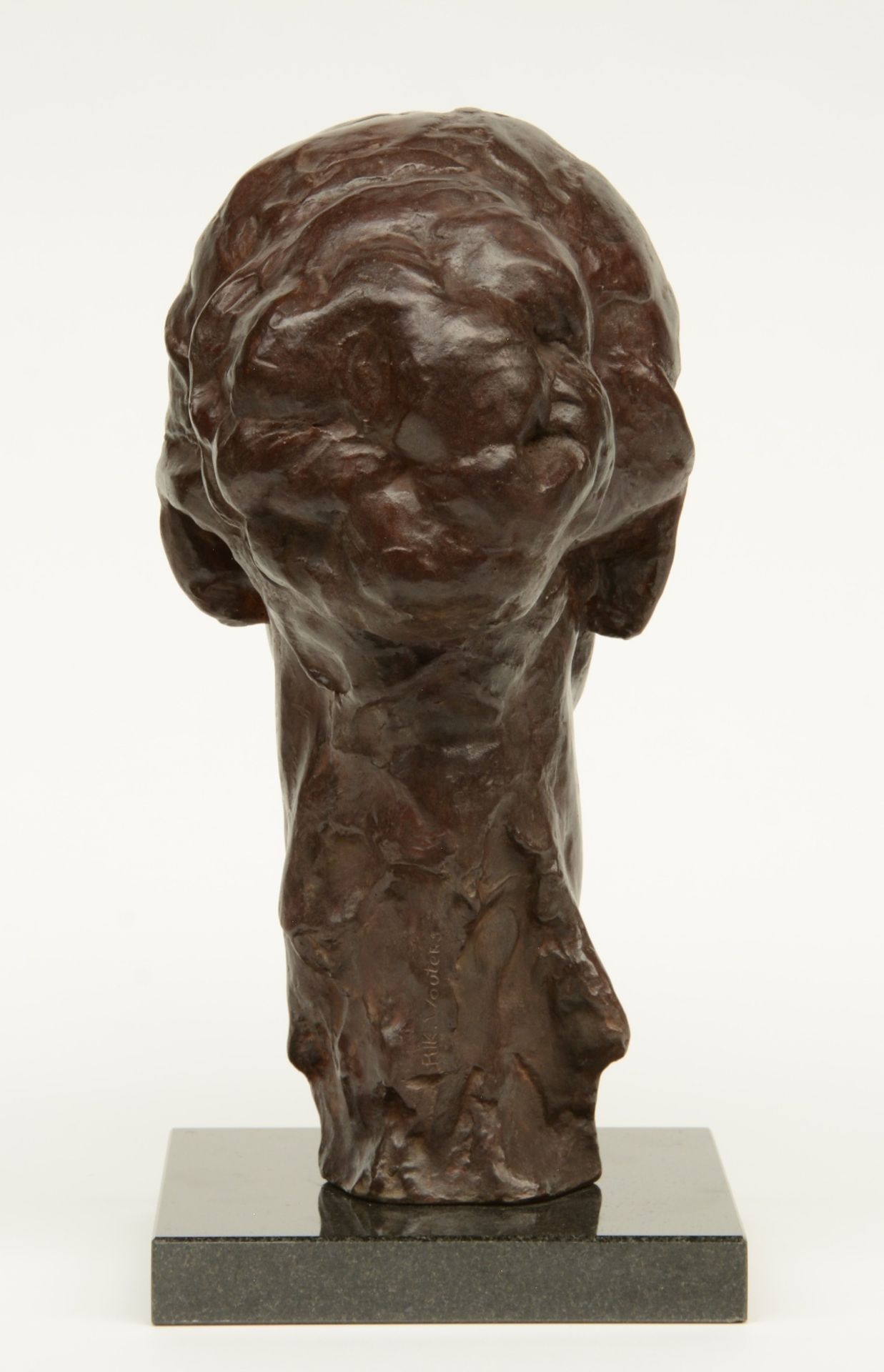 Wouters R., portrait of Nel (Mrs. Wouters), bronze, mounted on granite base, H 40,5 (with base) - - Image 3 of 10