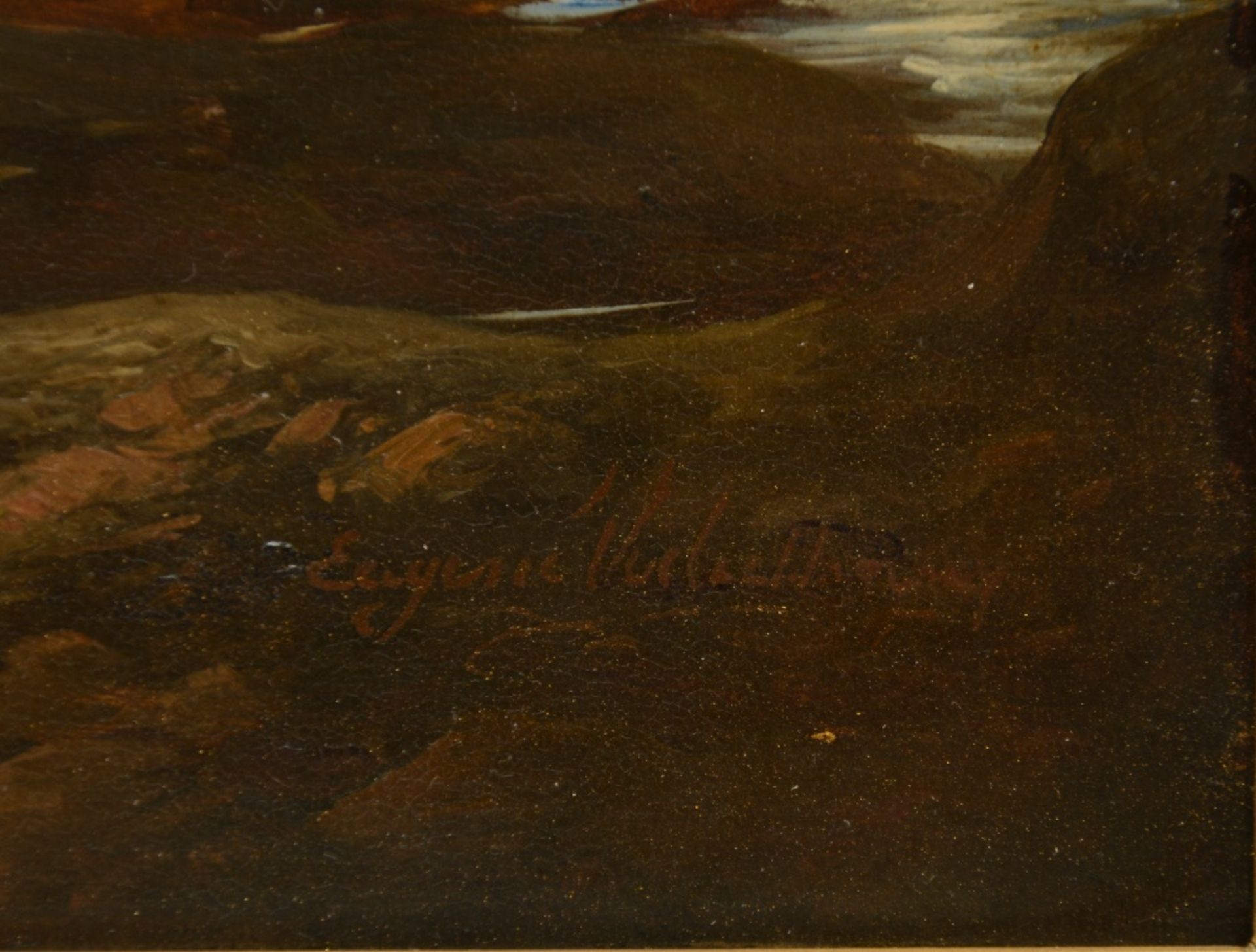 L. P. Verwée / Eugène Verboeckhoven, cattle, a goat and a donkey in a landscape, oil on panel, 49 - Image 6 of 6