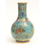 A small Chinese cloisonné bottle vase, 18thC, H 20 cm