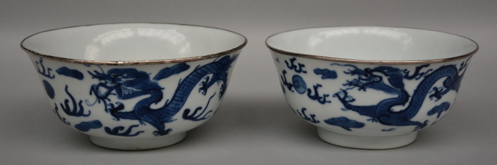 Two Chinese teapots with imari and India ink decoration, 18thC (chips); added two Chinese blue and - Image 8 of 15