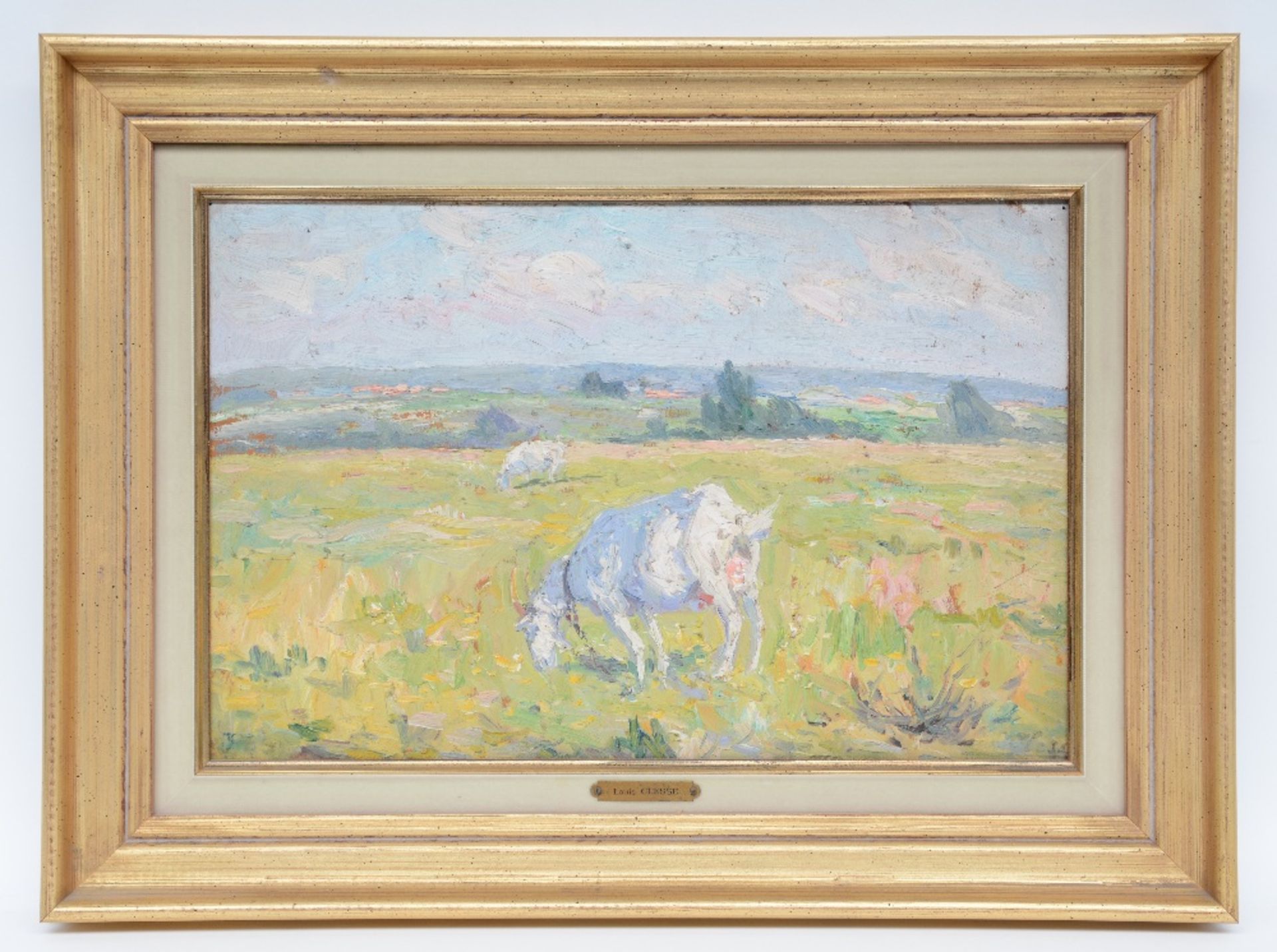 Clesse L., grazing goats in a landscape, oil on panel, certified on the back by the spouse of the - Image 2 of 5