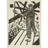 Raveel R., untitled, linocut, 5/30, dated 1983, 39,5 x 55 cm