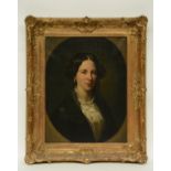 Unsigned, portrait of a lady, oil on canvas, 19thC, 50,5 x 65 cm (restoration)