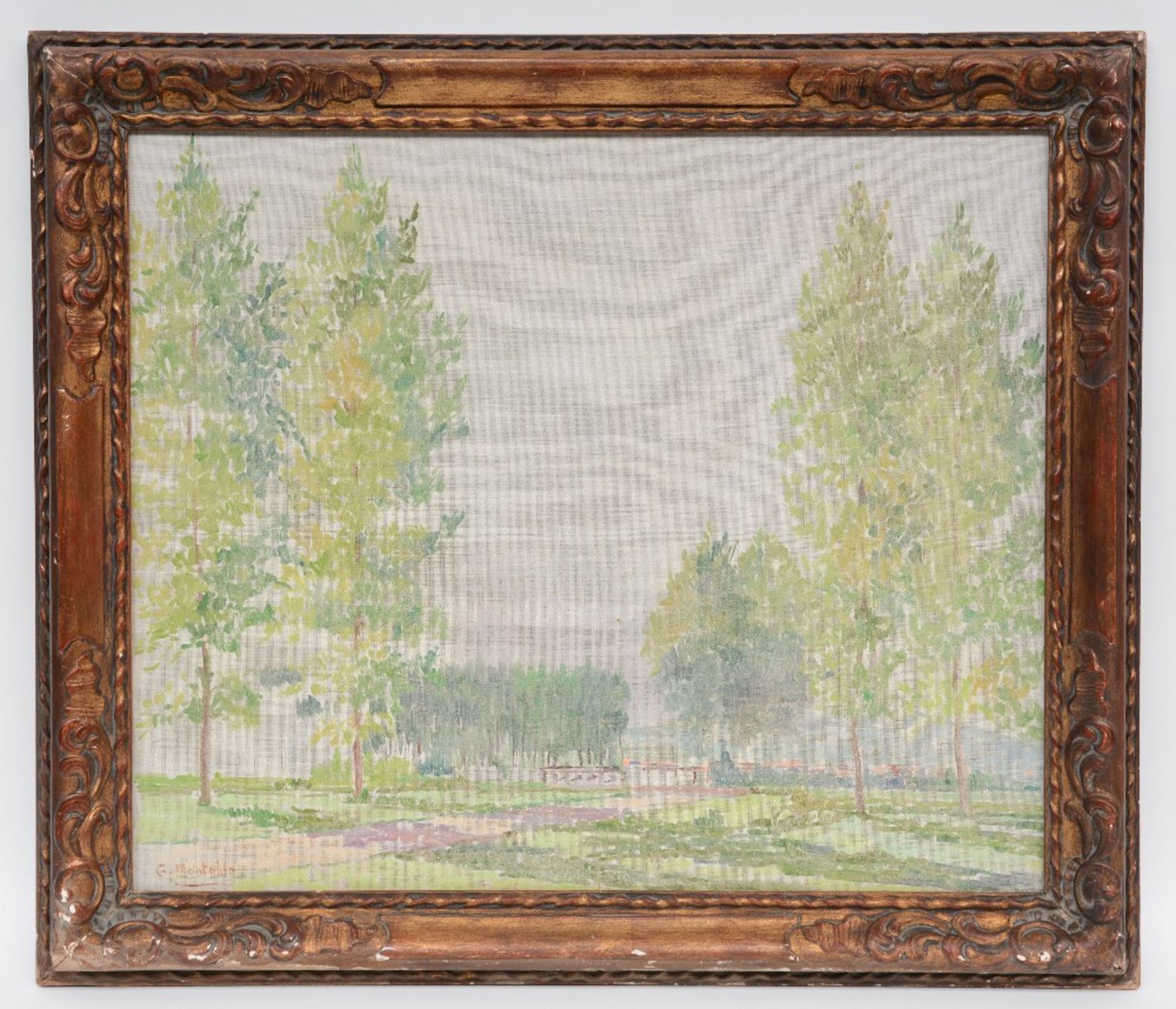 Montobio G., a luminist rural view, oil on canvas, 50,5 x 60,5 cm - Image 2 of 4