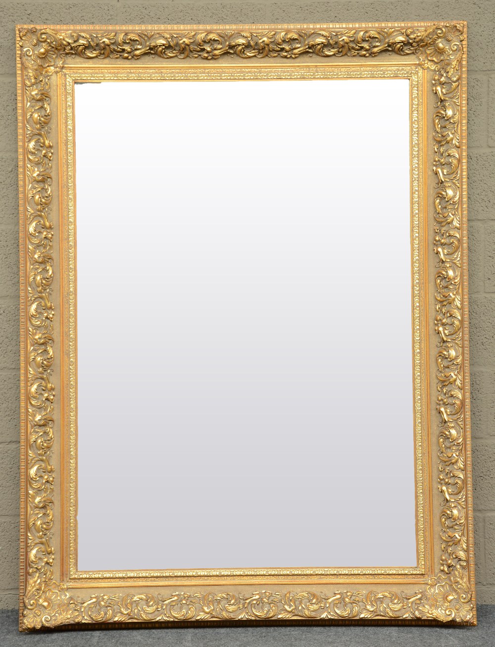 A gilt mirror, H 160,5 - W 120,5 cm