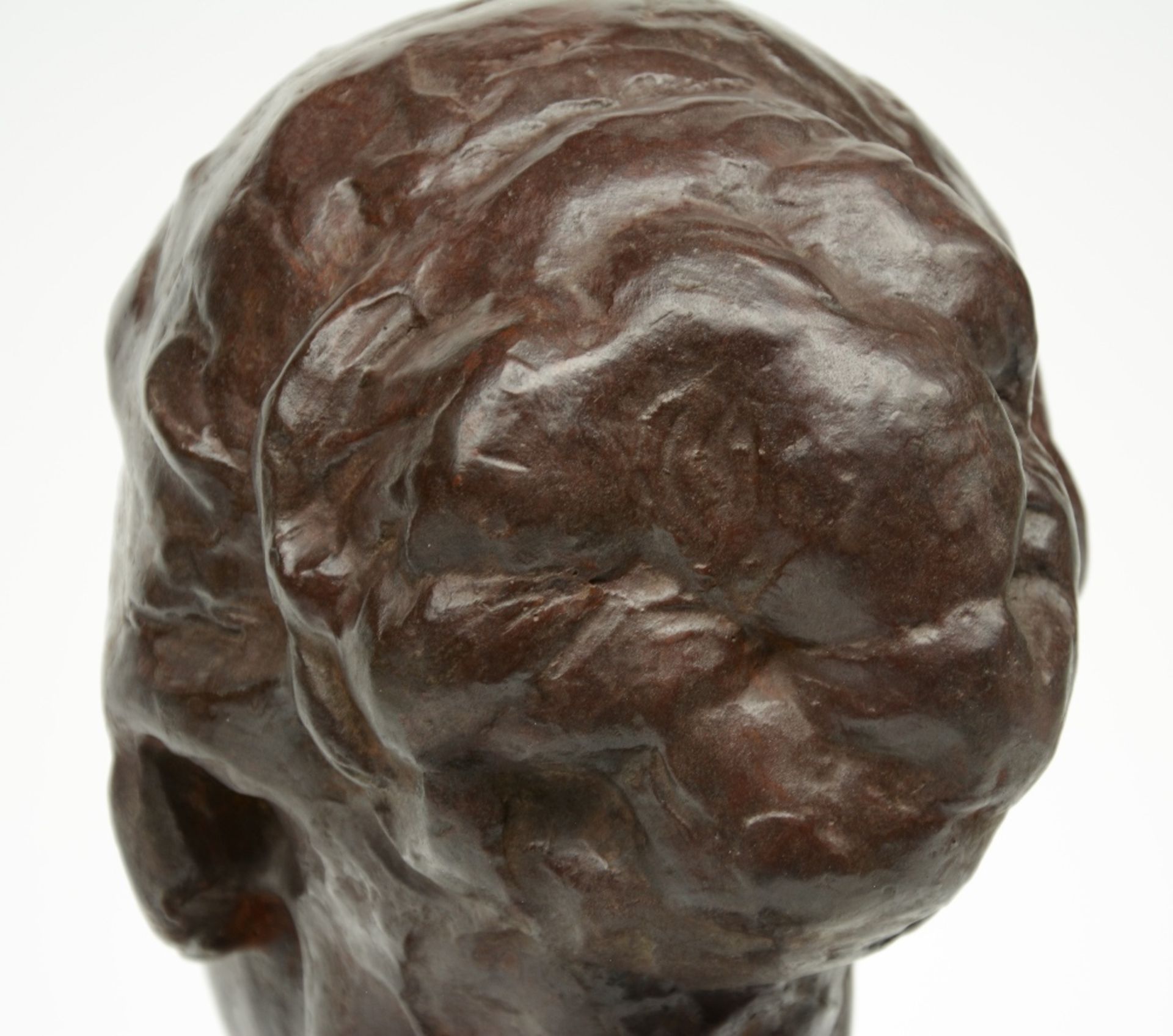 Wouters R., portrait of Nel (Mrs. Wouters), bronze, mounted on granite base, H 40,5 (with base) - - Image 10 of 10
