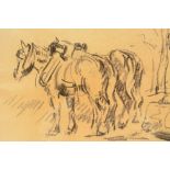 Malfait H., horses, charcoal, 25,5 x 34,5 cm