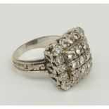 An 18ct gold ring, set with 25 brilliant cut diamonds