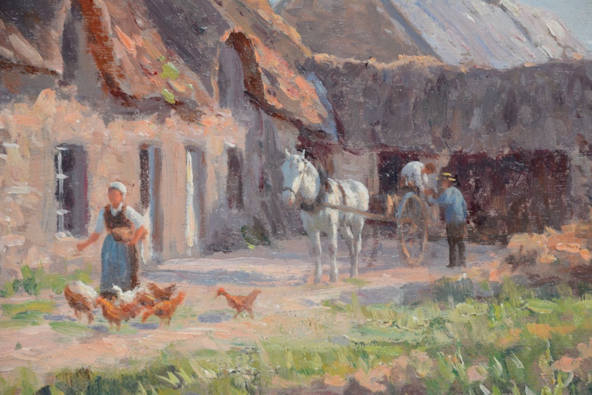 Monogrammed E.D.S. (De Schampheleer E.), rural view with a cowherd, oil on canvas on panel, signed - Image 10 of 12