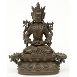 An Oriental bronze Buddha, H 22 cm