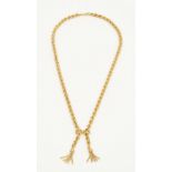 An 18ct gold necklace, L 52 cm, Weight: ca. 22,4 g