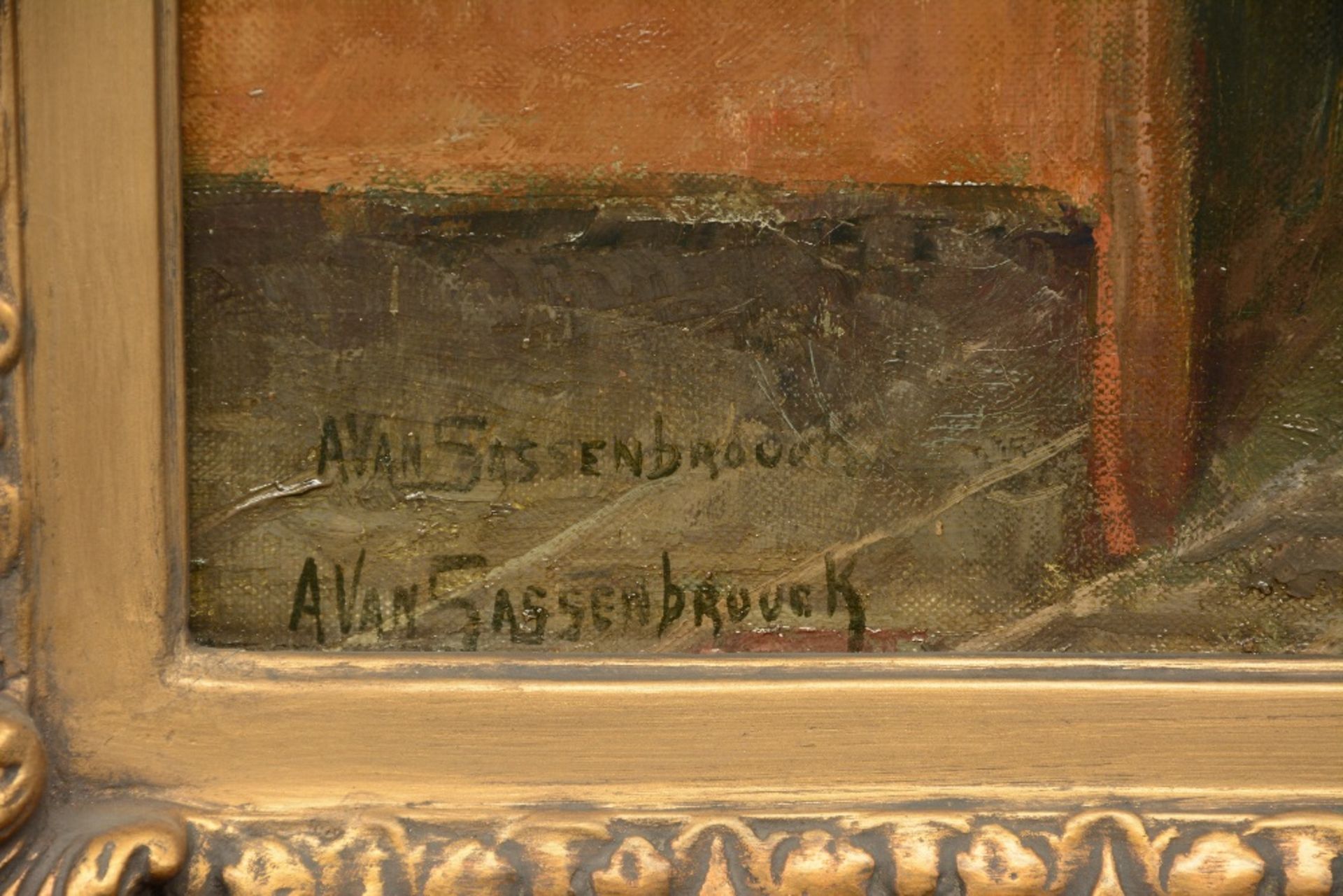 Van Sassenbrouck A., an old woman in an almshouse interior, oil on canvas, 71,5 x 92,5 cm - Bild 4 aus 5