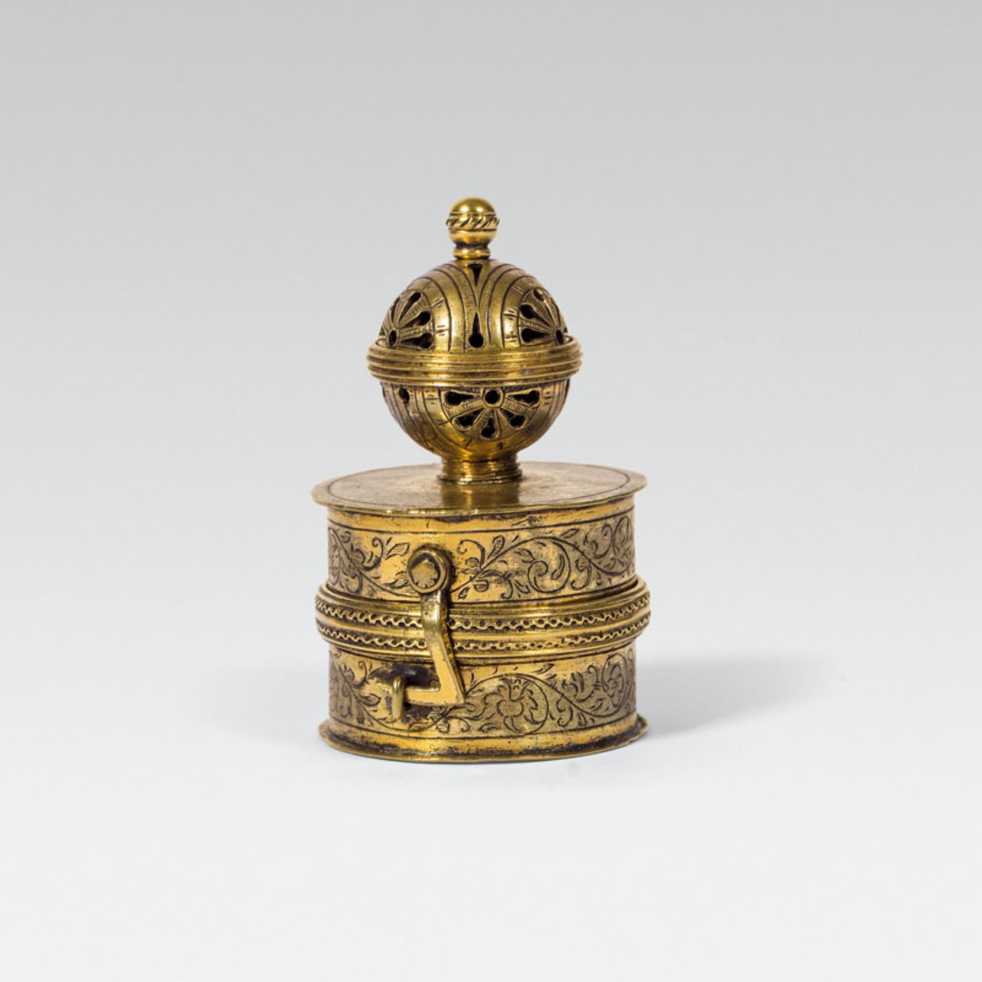 "Table-pomander", German, 16th century brass, gilded; h. 7.5 cm; dm. 4.7 cmViennese private
